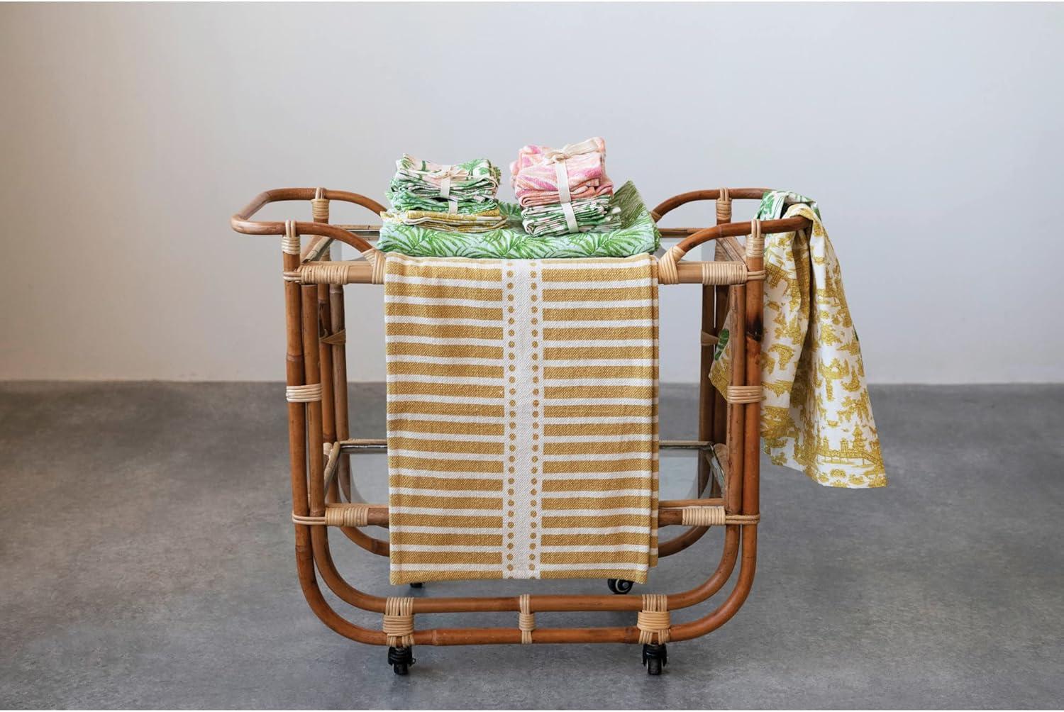 Creative Co-Op Cotton Printed Pattern, 2 Colors, 2 Styles Tea Towels, 28" L x 18" W x 0" H, Multicolor