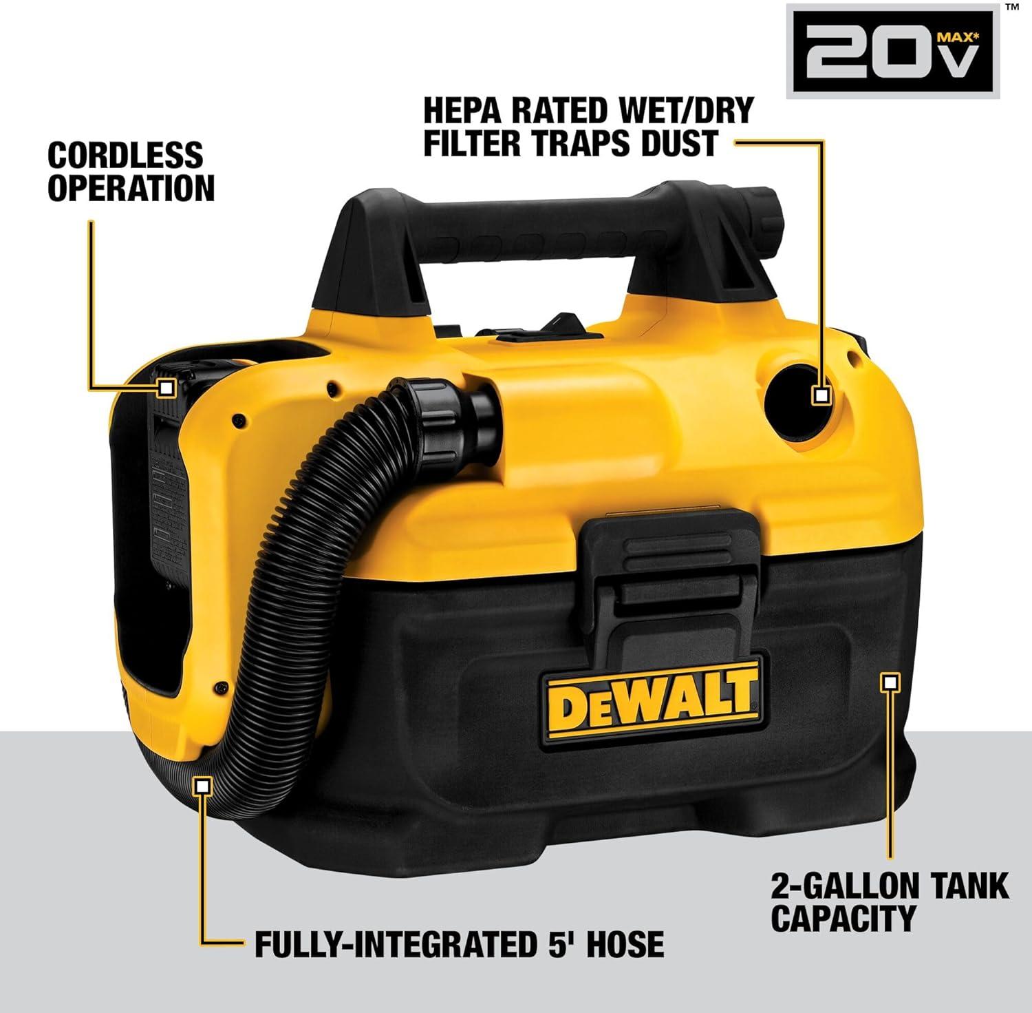 DeWalt 20V MAX Cordless Wet-Dry Vacuum (Tool Only)