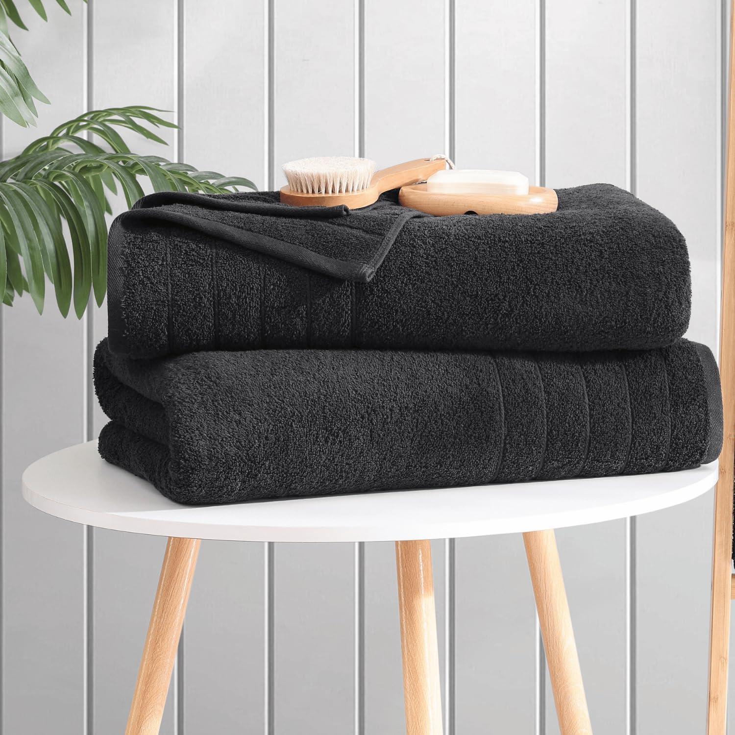 Casa Platino Large Bath Towels Set - Quick Dry Cotton Bath Towels for Bathroom, Spa & Gym - Soft & Highly Absorbent - White