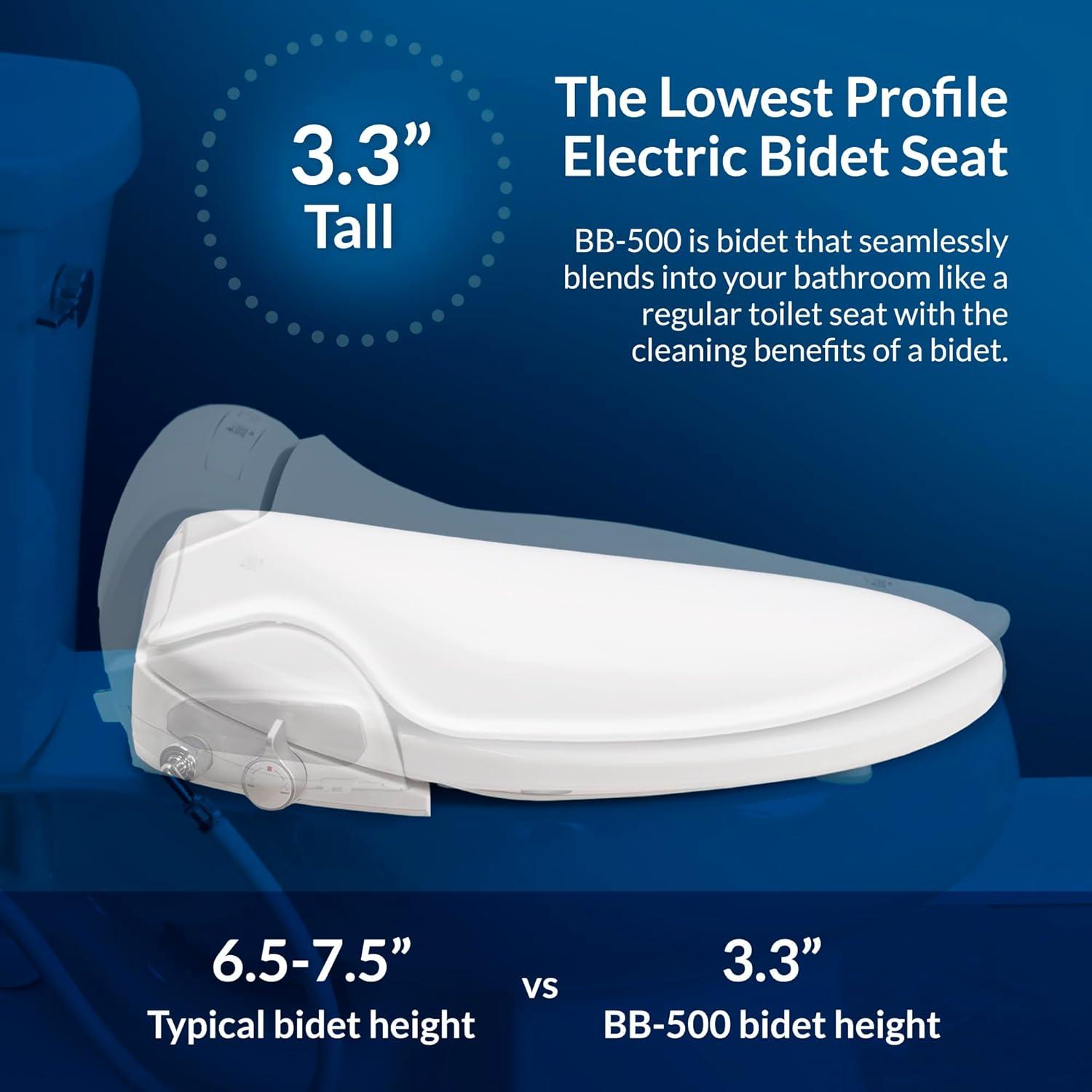 MyDepot Smart Bidet Toilet Seat with Heated Water,Adjustable Washing Settings,Warm Seat,Self-Cleaning