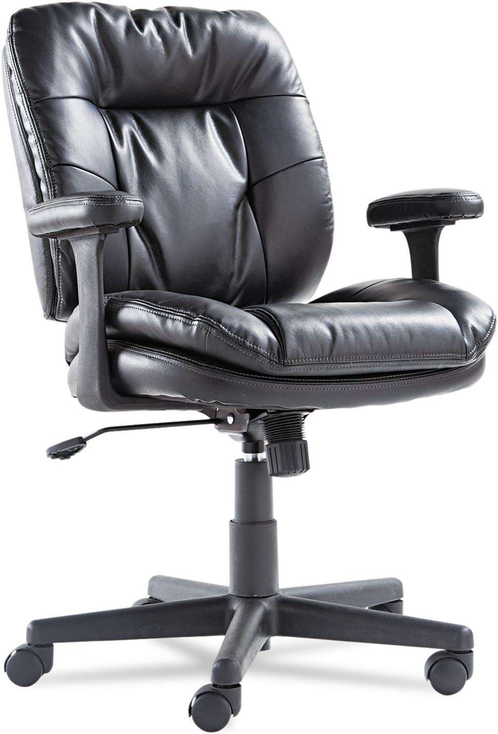 Executive Black Bonded Leather Swivel Task Chair