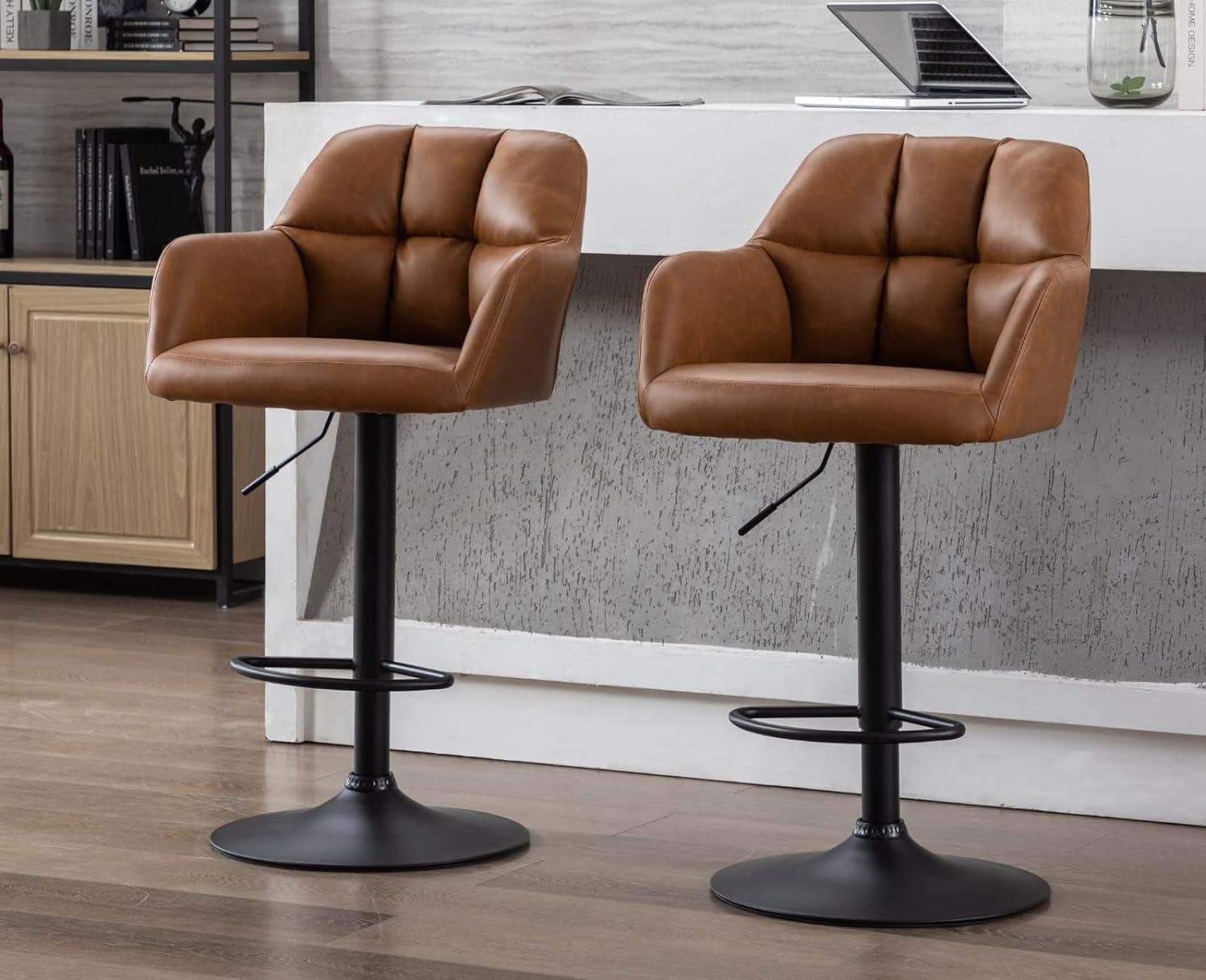 Swivel Adjustable Height Bar Stool (Set of 2)