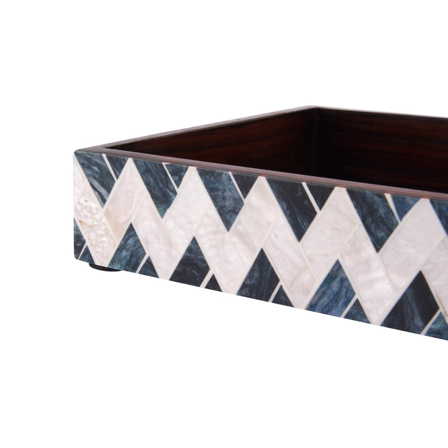 Handicrafts Home Decorative Hand Towel Storage Tray Dispenser, Multipurpose Decorative Centerpiece Tray, (10x6 Inches, Parlour-Tavla)