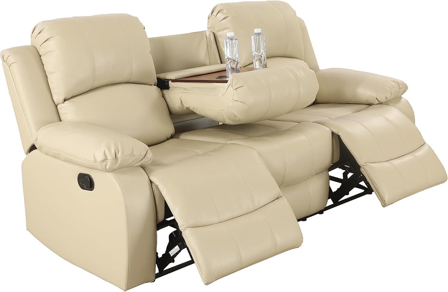 3-Piece Manual Reclining Living Room Sofa Set (Set of 3)