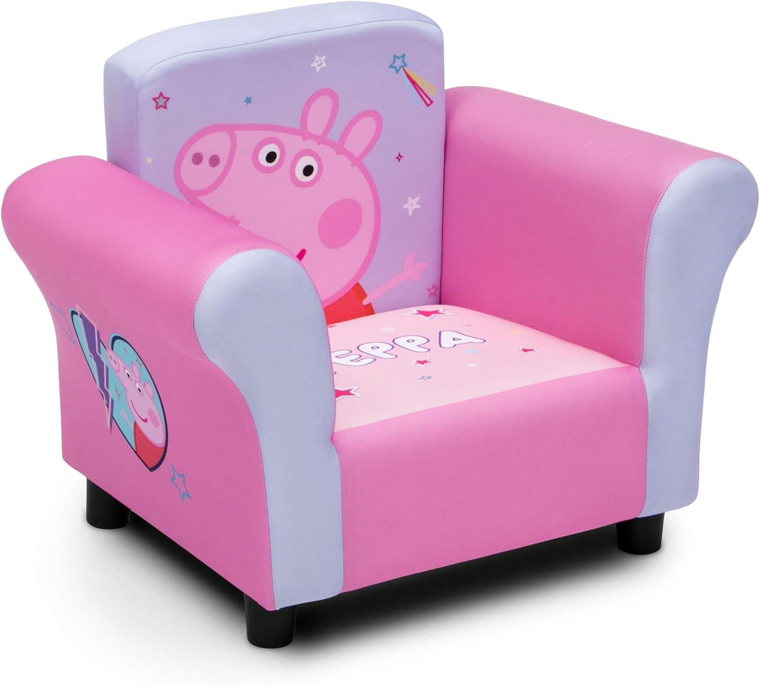 Enchanted Unicorn Pink and Wood Toddler Reading Chair