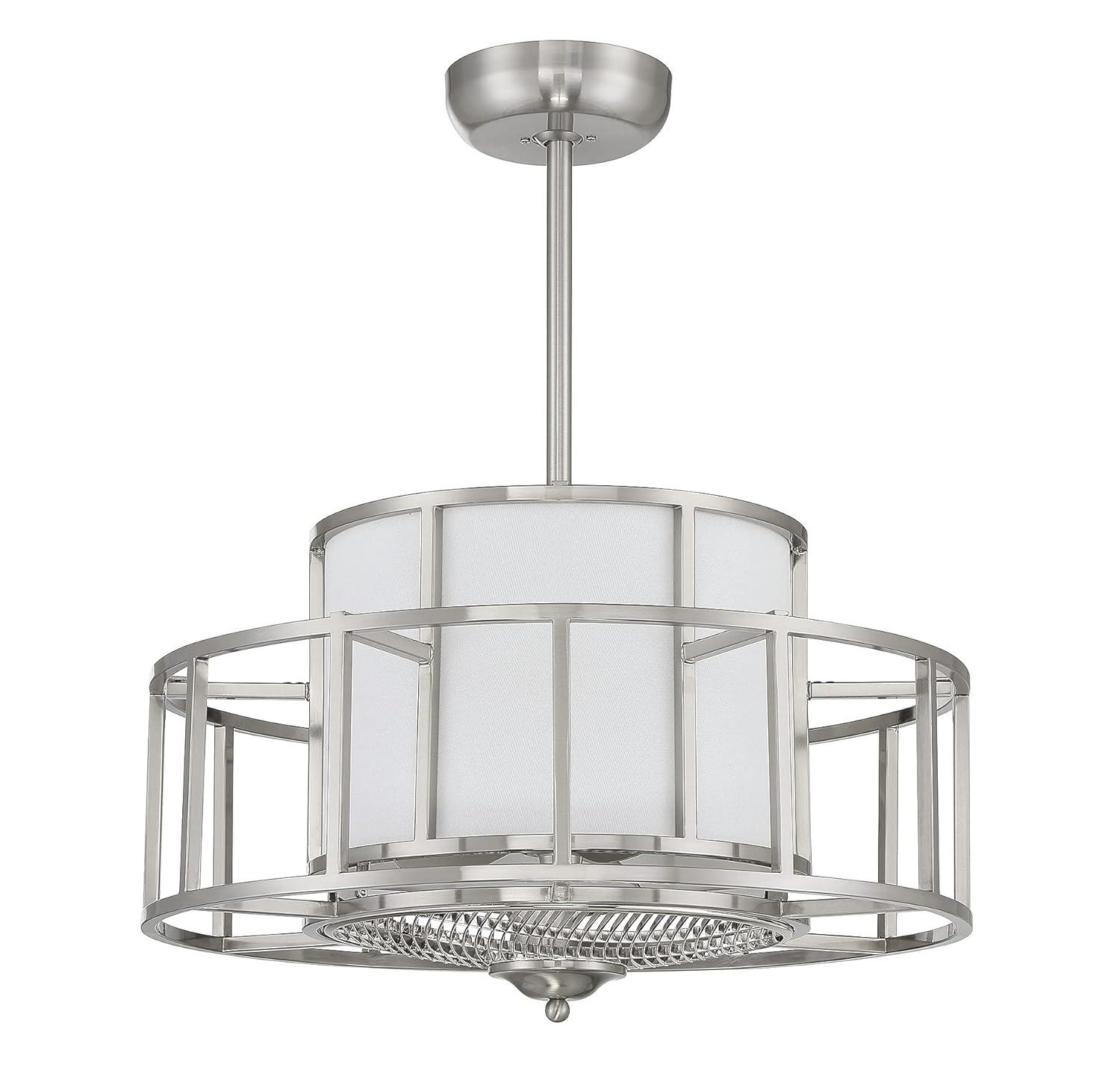 Satin Nickel Four Light Fan D'Lier from the Oslo Collection