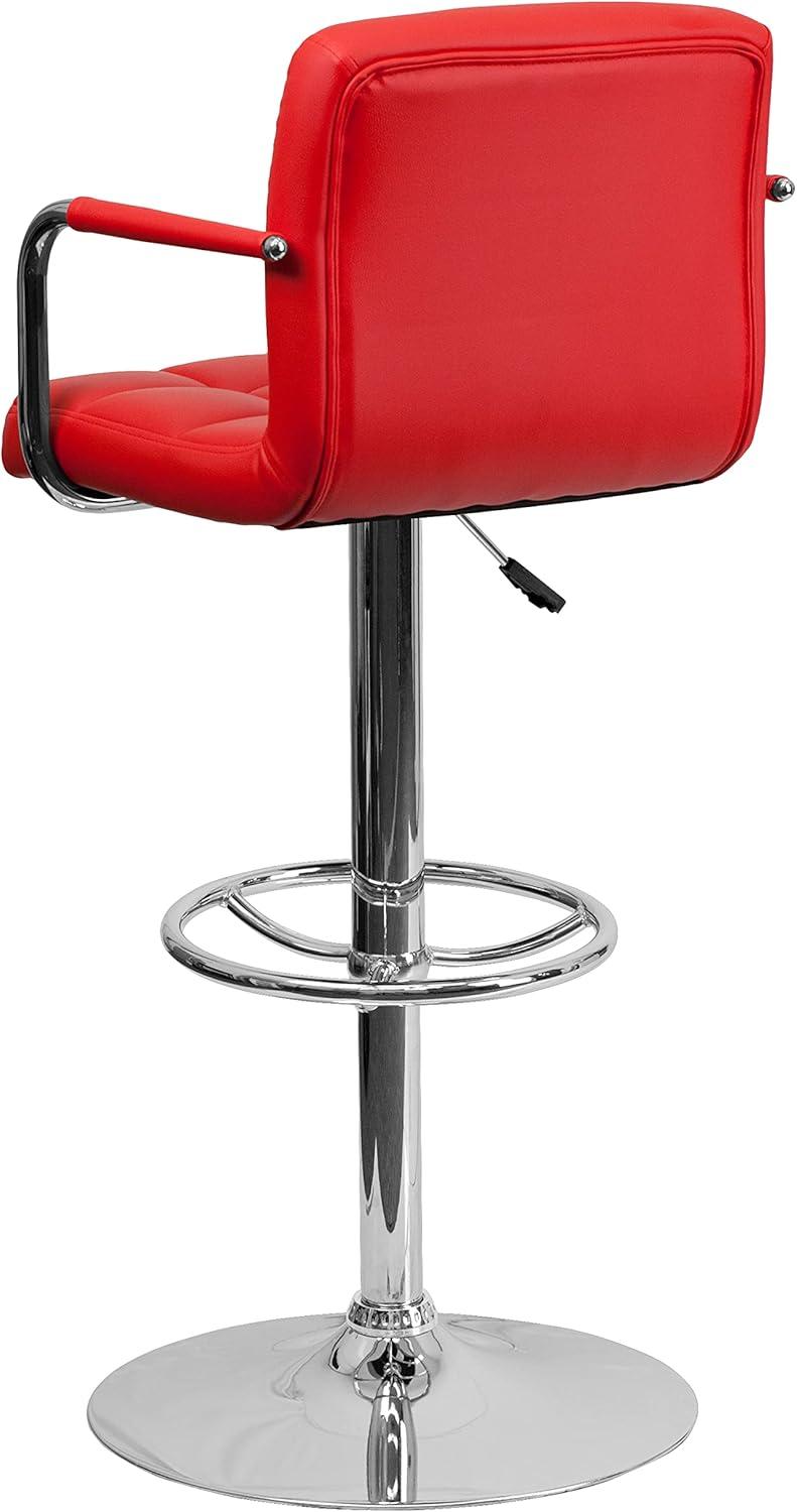 Adjustable Bar Stools - Counter Height Barstools with Back and Armrest