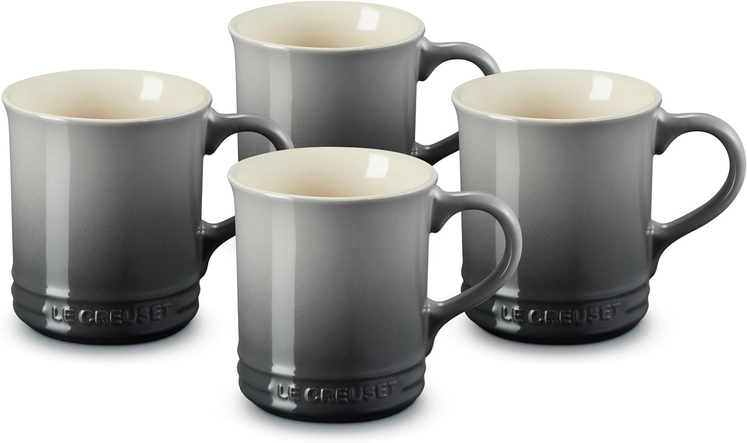 Le Creuset ® 14-oz. Oyster Grey Mugs, Set of 4