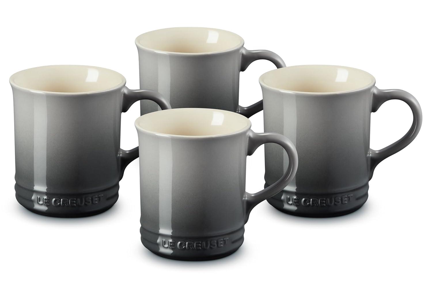 Le Creuset ® 14-oz. Oyster Grey Mugs, Set of 4