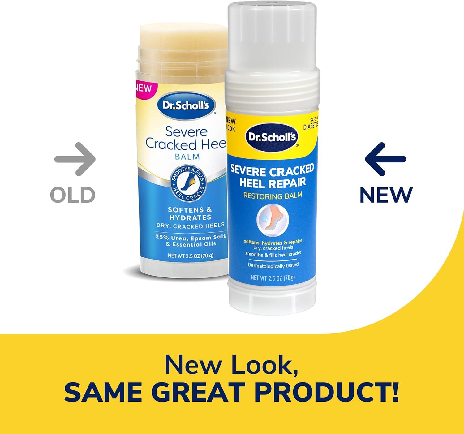 Dr. Scholl's Cracked Heel Repair Balm (2.5oz) 25% Urea. Heals and Moisturizes feet