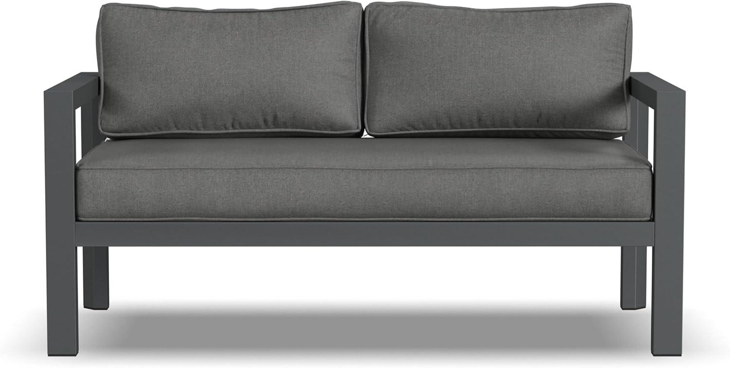 Homestyles Grayton Gray Aluminum Outdoor Loveseat