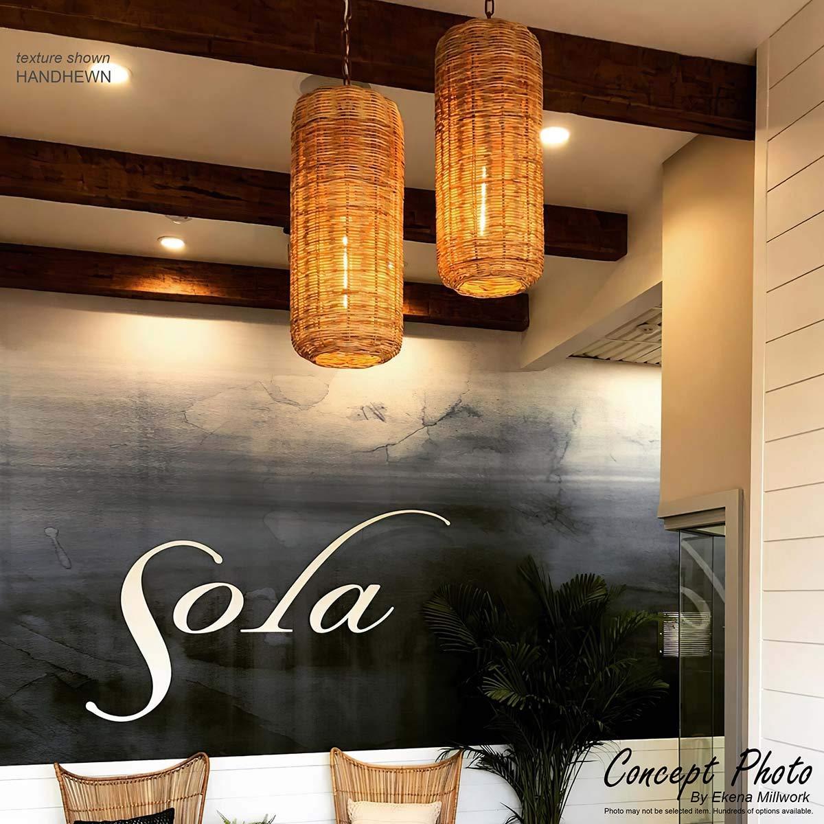 Ekena Millwork Hand Hewn Timberthane Faux Wood 3-Sided Ceiling Beam (U-beam)