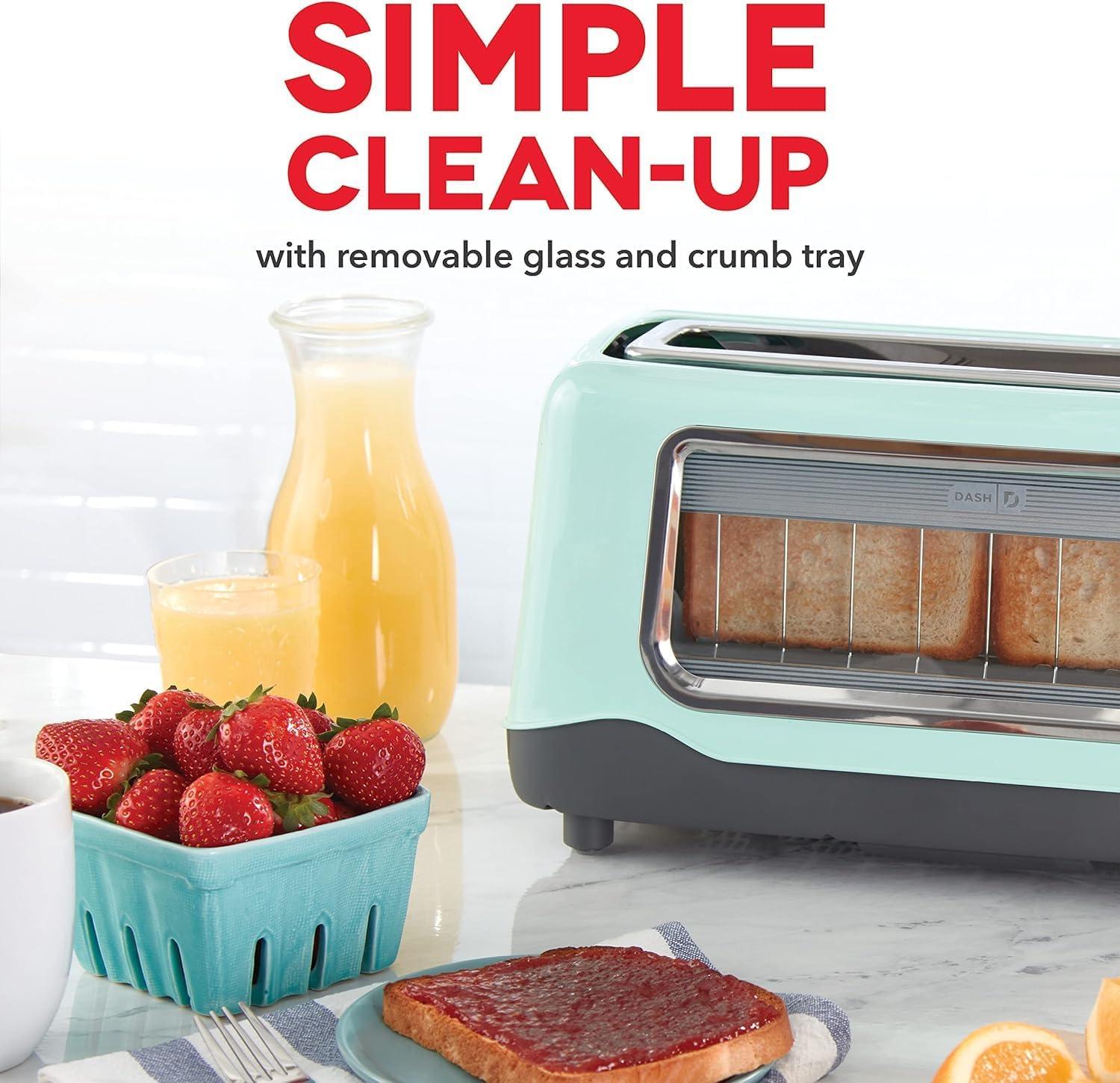DASH Dash 2 Slice Long Slot Clear View Toaster