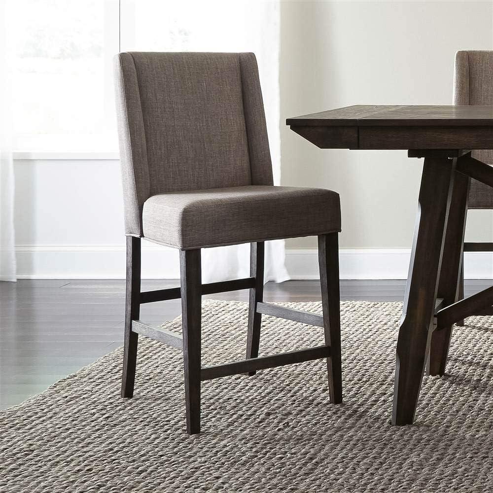 Liberty Furniture Industries Double Bridge Upholstered Counter Chair (RTA), W20 x D24 x H43, Dark Brown