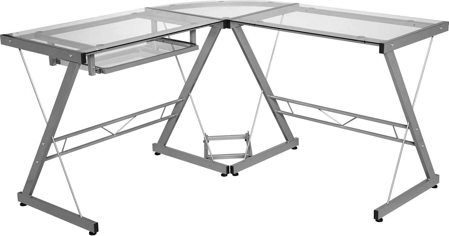 OneSpace - Table - L-shaped - black - black base