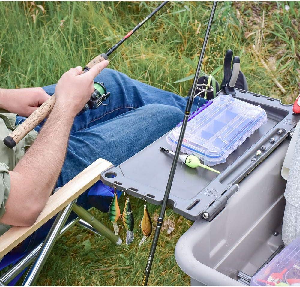 Heavy Duty Gray Poly Fishing and Marine Utility Wagon with Rod Holders