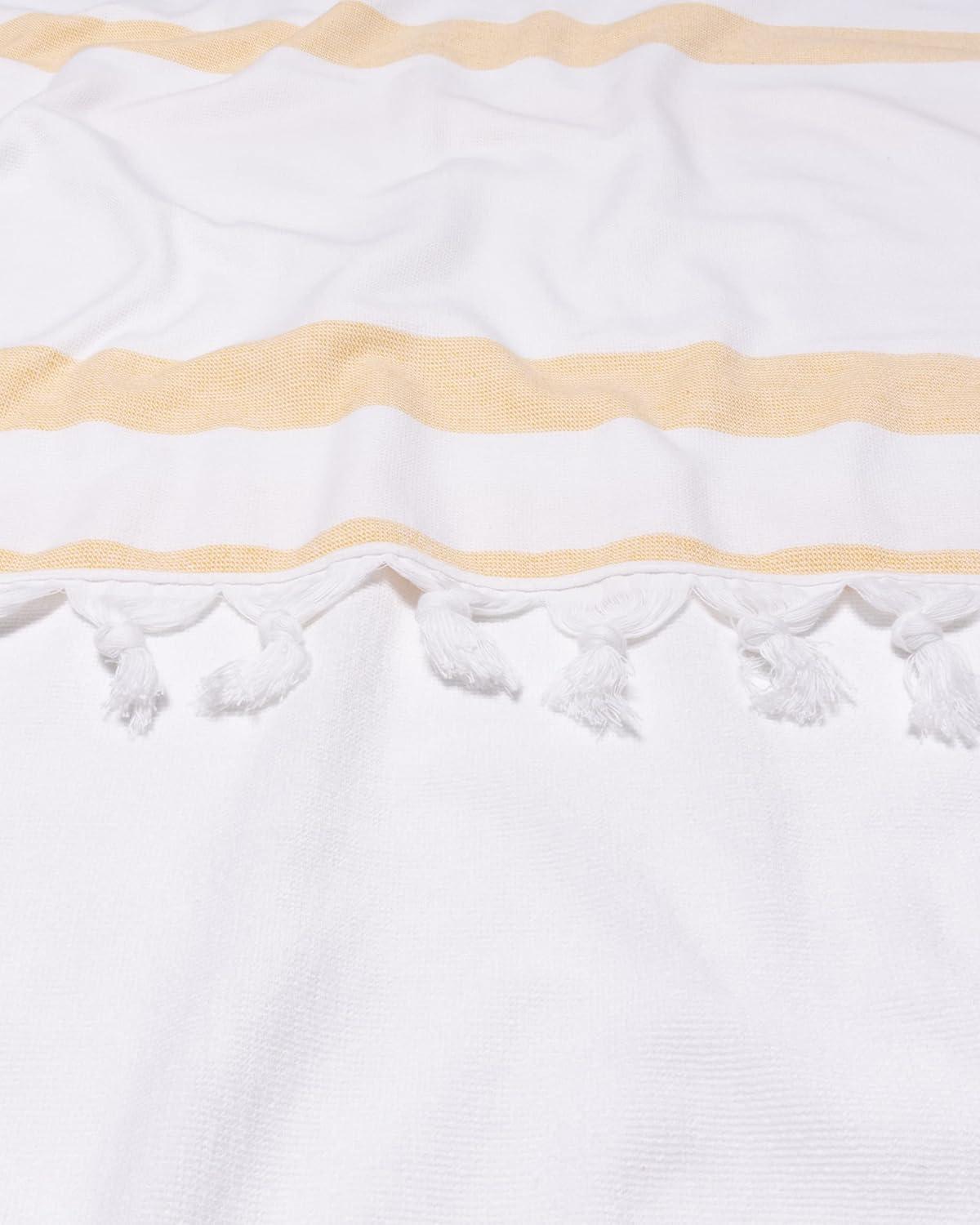 Impressions Ula Stripe Fouta Beach Towel with Tassels
