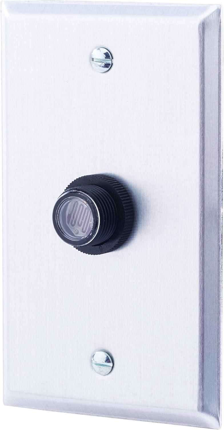 NSi Industries, LLC TORK RKP311 Outdoor 120-Volt Button Photocontrol With Wall Plate - Controls Lighting Dusk to Dawn - Compatible with Incandescent/Compact Fluorescent/Halogen/LED