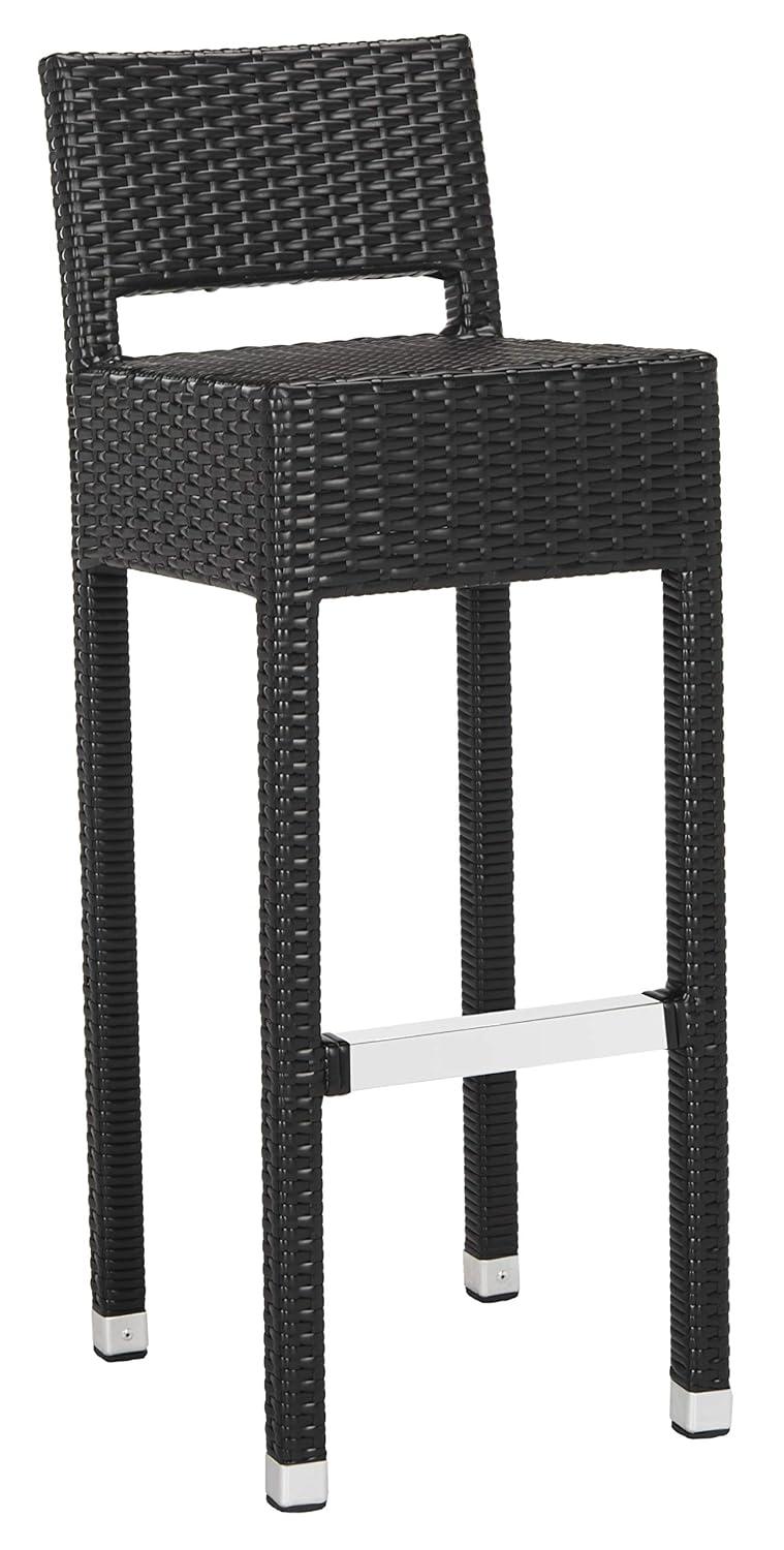 Landry Barstool - Indoor/Outdoor - FOX5212 - Black - Safavieh