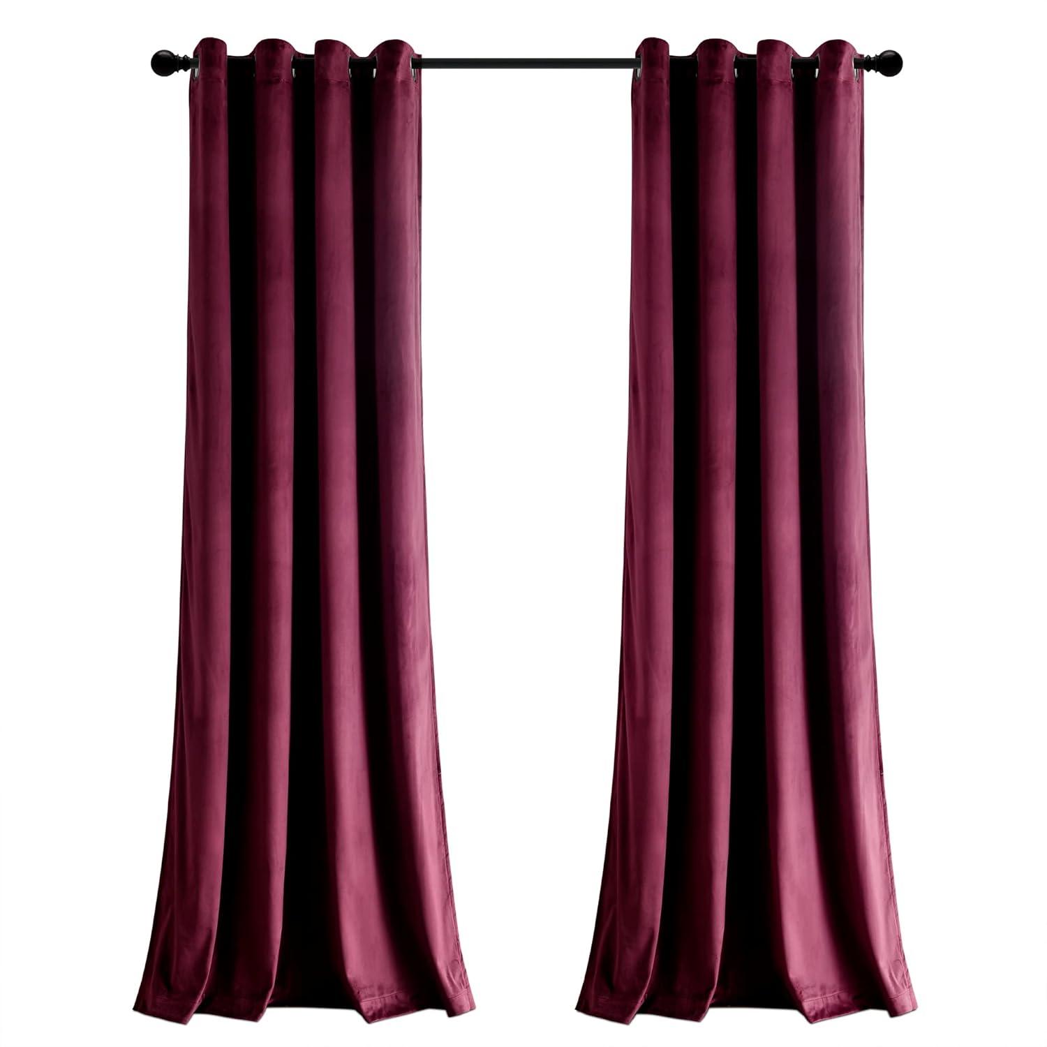 Prima Velvet Solid Blackout Polyester Curtain