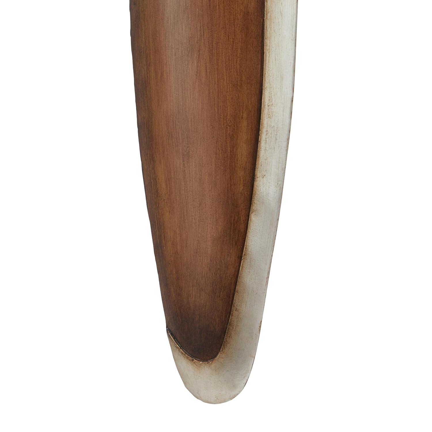 DecMode Brown Metal 2 Blade Airplane Propeller Wall Decor with Aviation Detailing