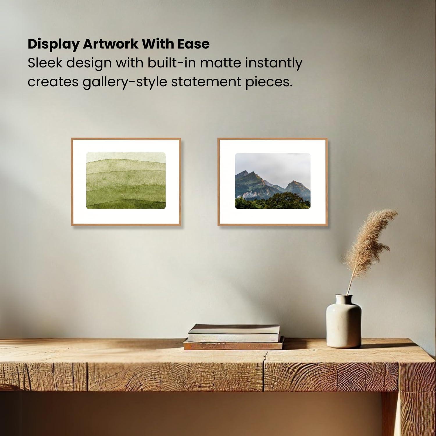 Classic 5x7 Walnut Wood Wall Frame with Matte Finish