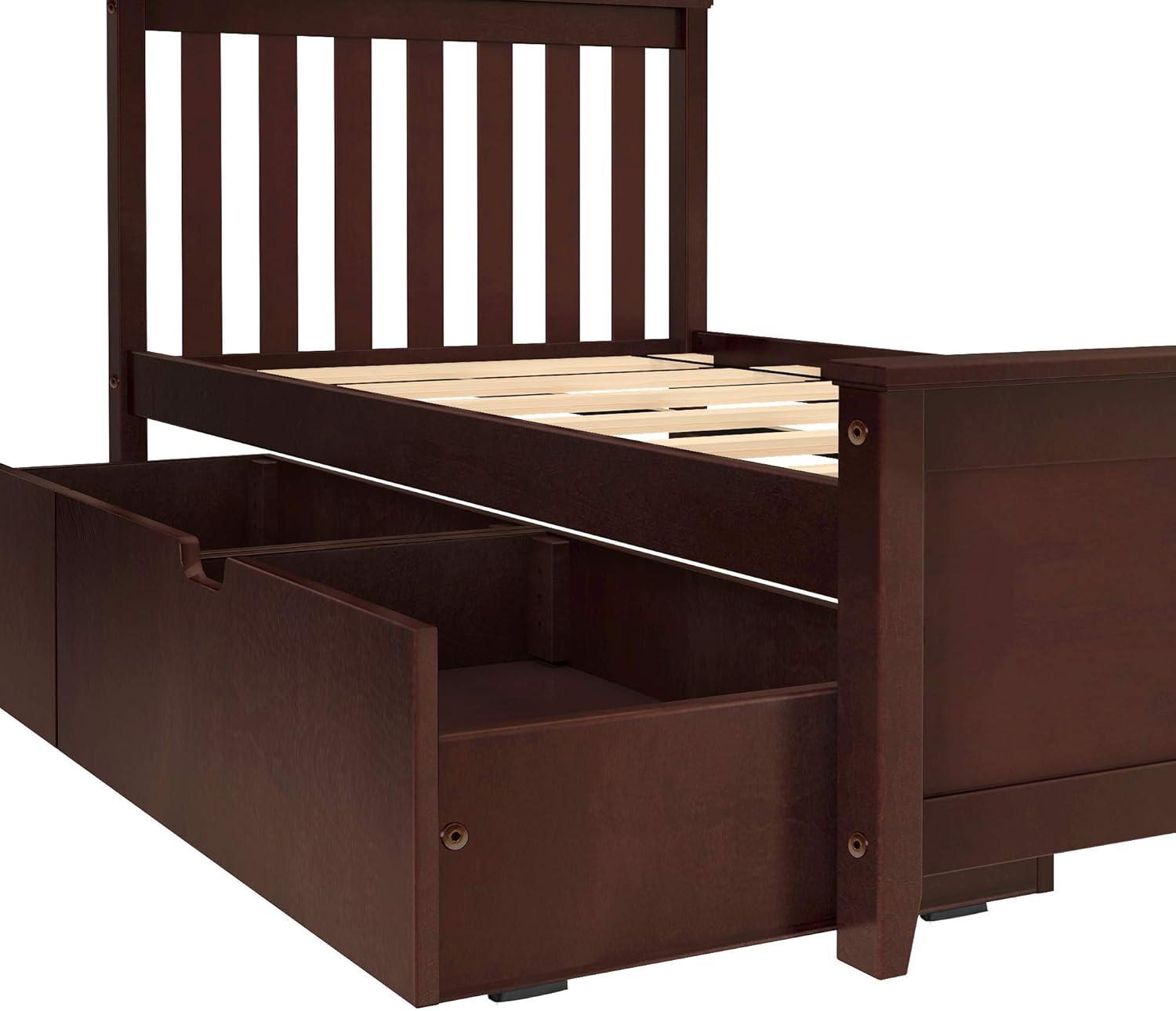 Max & Lily Twin-Size Platform Bed with Underbed Storage Drawers