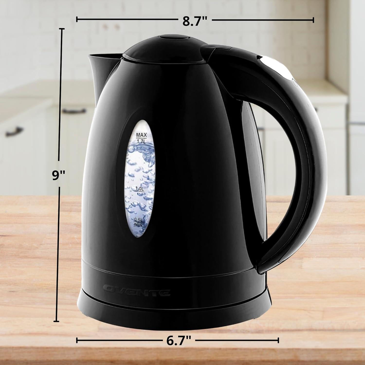 Ovente OVENTE 1.7 qt. Plastic Electric Tea Kettle