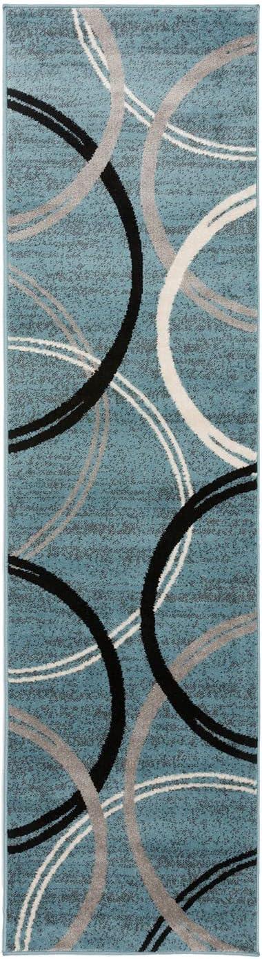 World Rug Gallery Contemporary Abstract Circles Design Area Rug