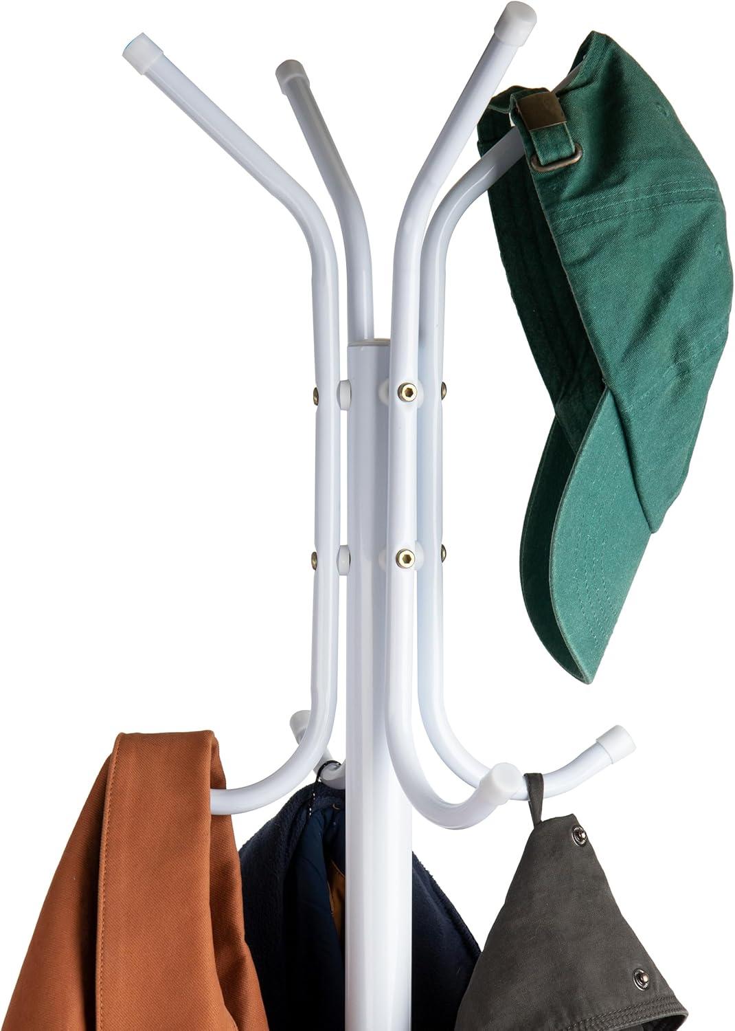 Mind Reader Mind Reader Coat Rack, Hall Tree, Freestanding, Coat Tree, Hat, Jacket, Purse, Metal, 14.75"L x 16.5"W x 69"H