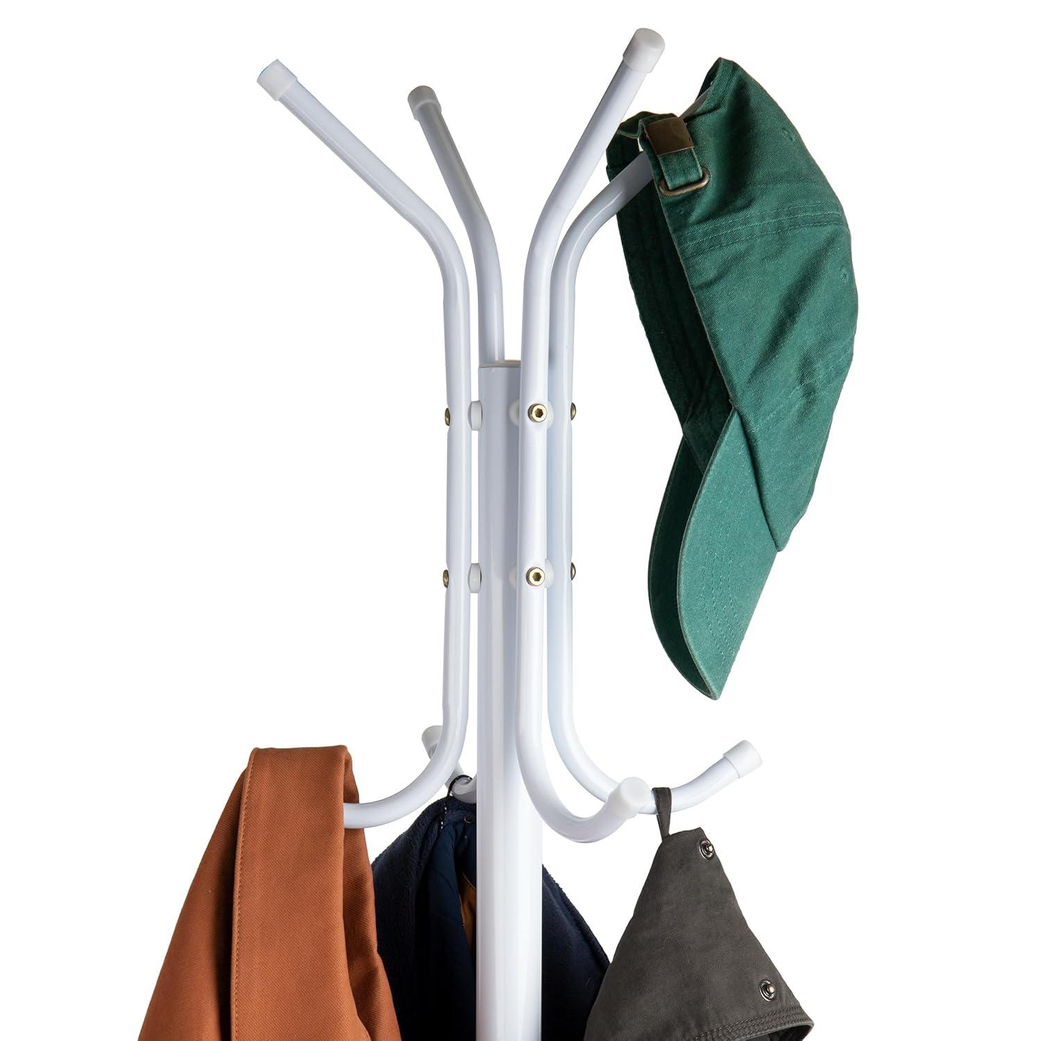 Mind Reader Mind Reader Coat Rack, Hall Tree, Freestanding, Coat Tree, Hat, Jacket, Purse, Metal, 14.75"L x 16.5"W x 69"H