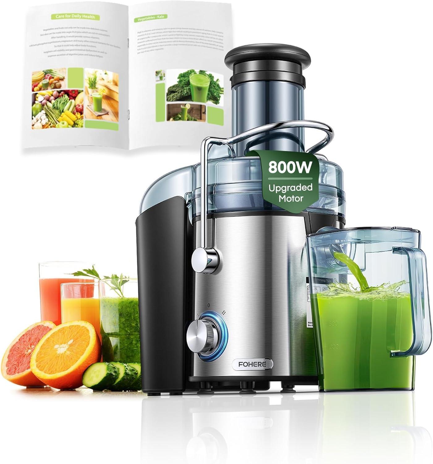 Juicer Machine 1000W,  Juice Extractor,  3" Feed Chute for Whole Fruit Vegetable, Easy to Clean