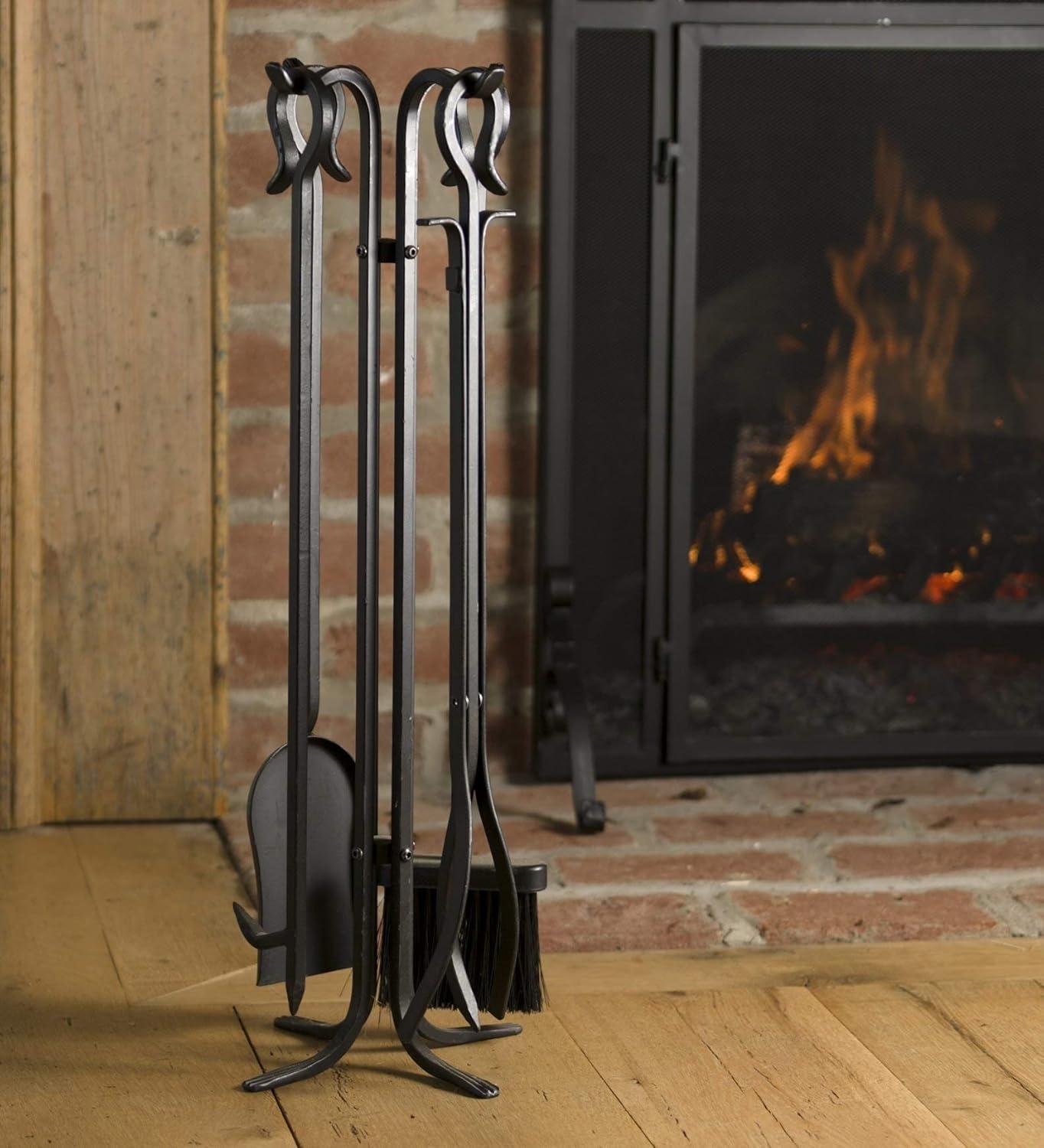 Plow & Hearth 5 Piece Fireplace Tool Set