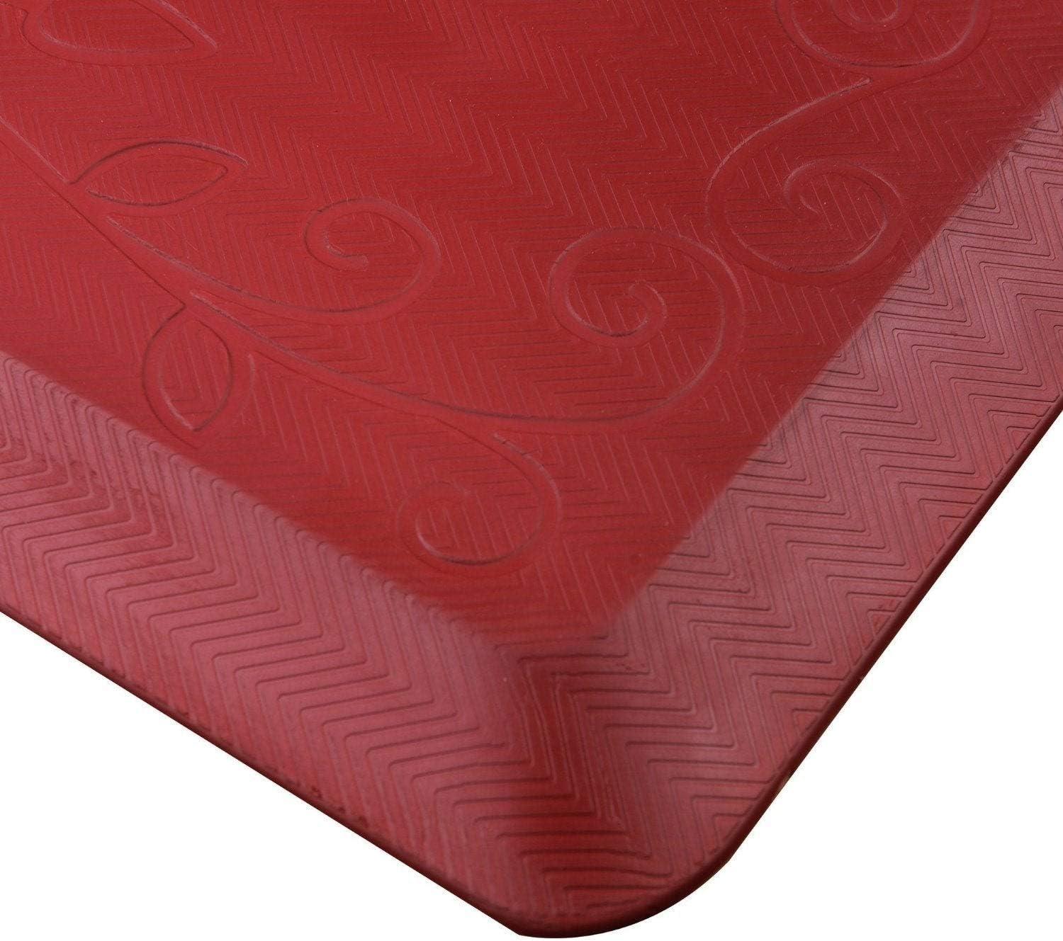 Red Anti-Fatigue Rectangular Foam Kitchen Mat