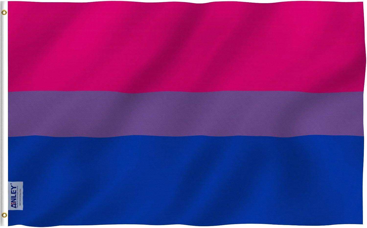 Anley Fly Breeze 3x5 Foot Bi Pride Flag - Bisexual Flags Polyester with Brass Grommets