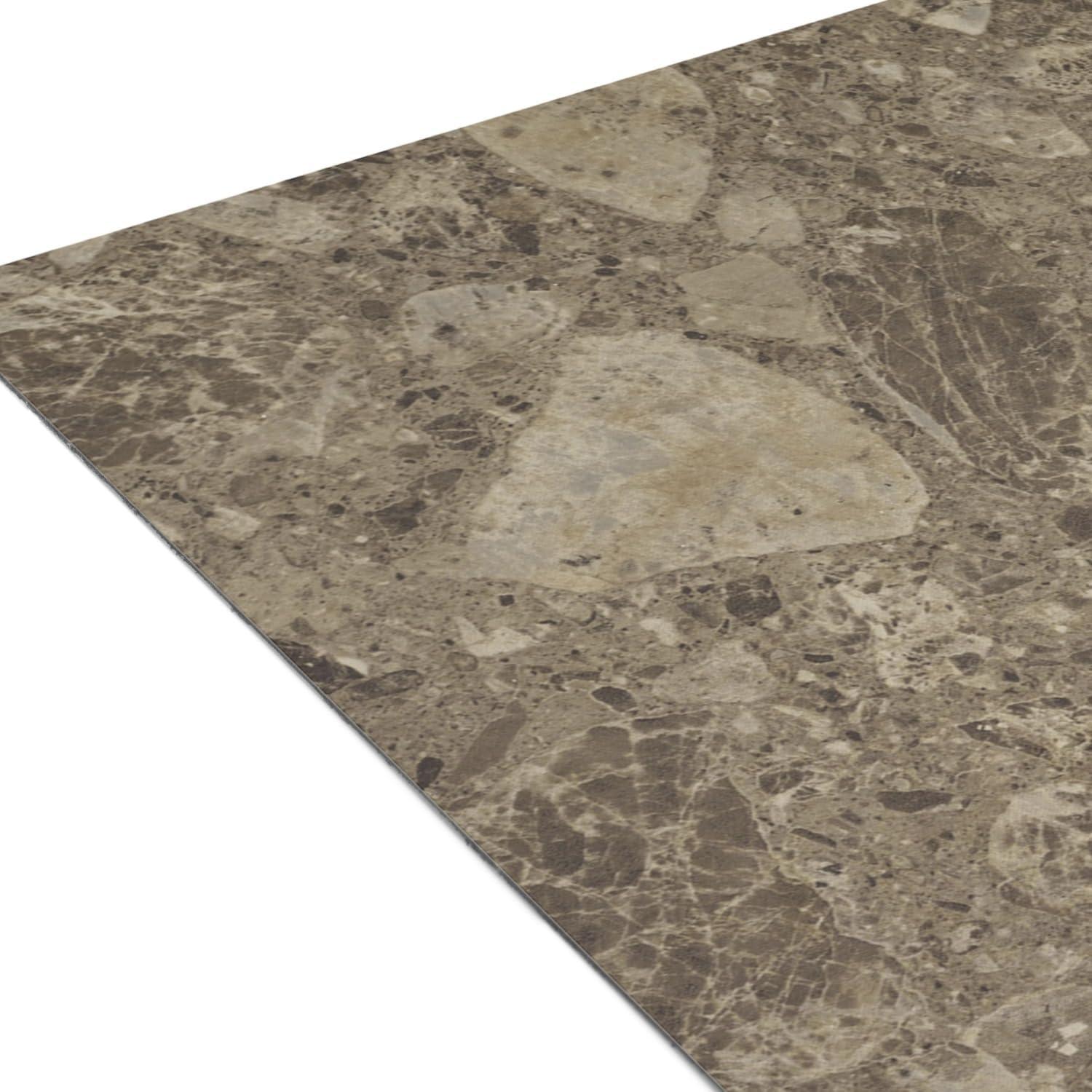 12 x 12 in. Nexus Self Adhesive Vinyl Square Floor Tile, Emporador Marble - 20 Tiles - 20 sq. ft.