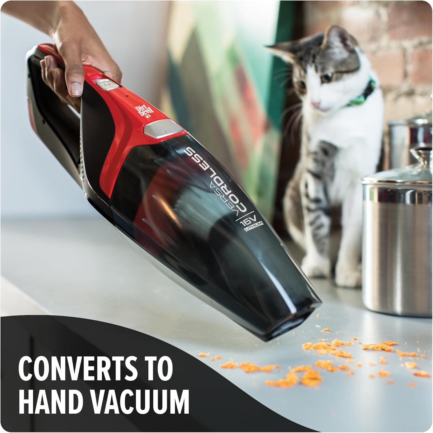 Dirt Devil Versa 3-In-1 Cordless Stick Vacuum Cleaner with Removable Hand Held Vacuum - BD22025V