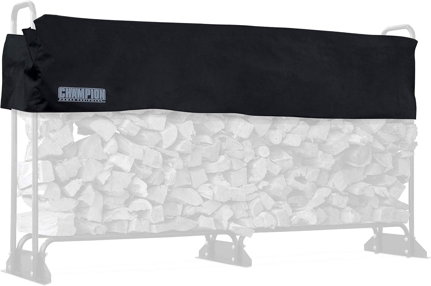 Champion 96-Inch Black Canvas Firewood Rack Cover