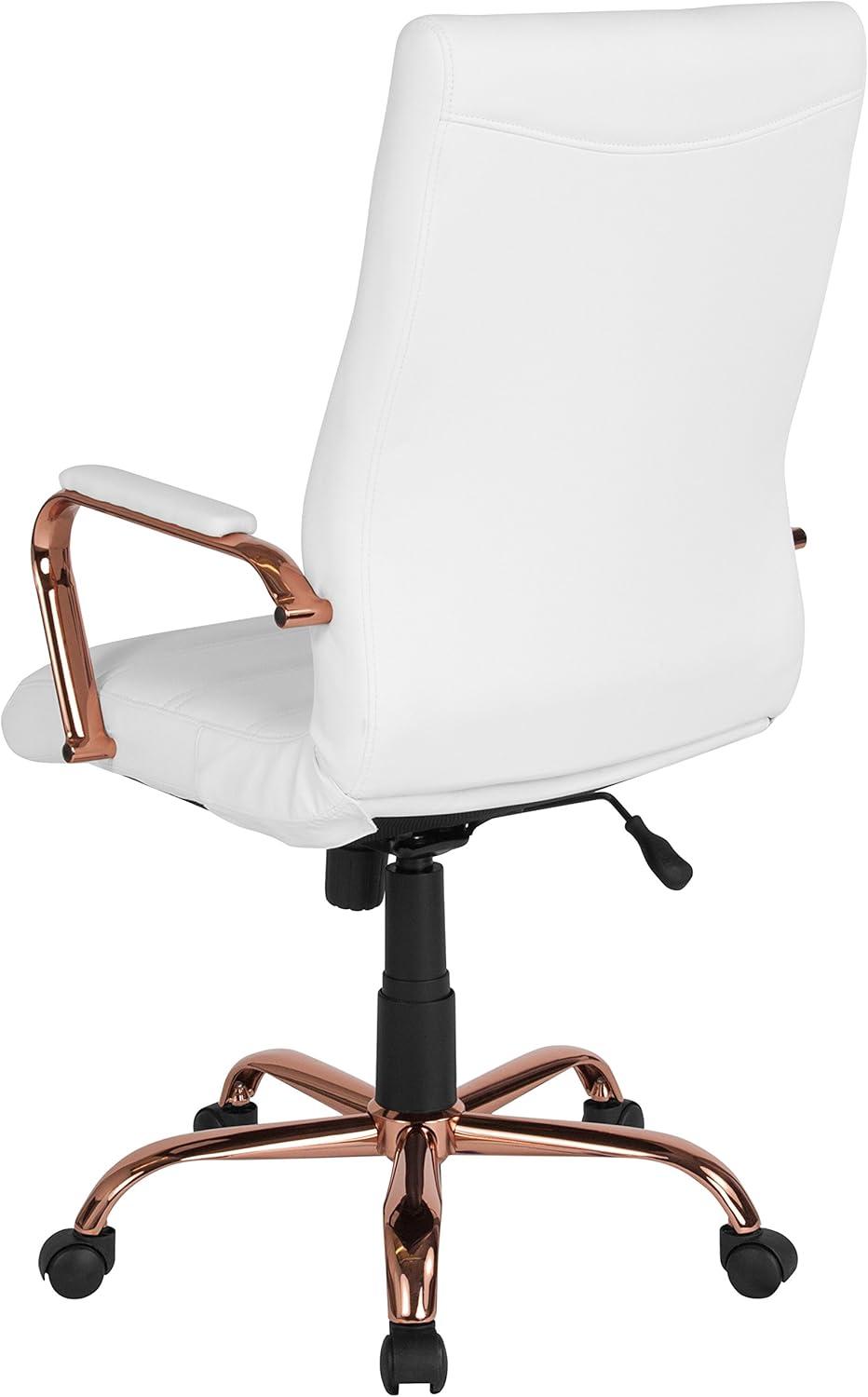 Flash Furniture High Back Executive Swivel Office Chair with Metal Frame and Arms