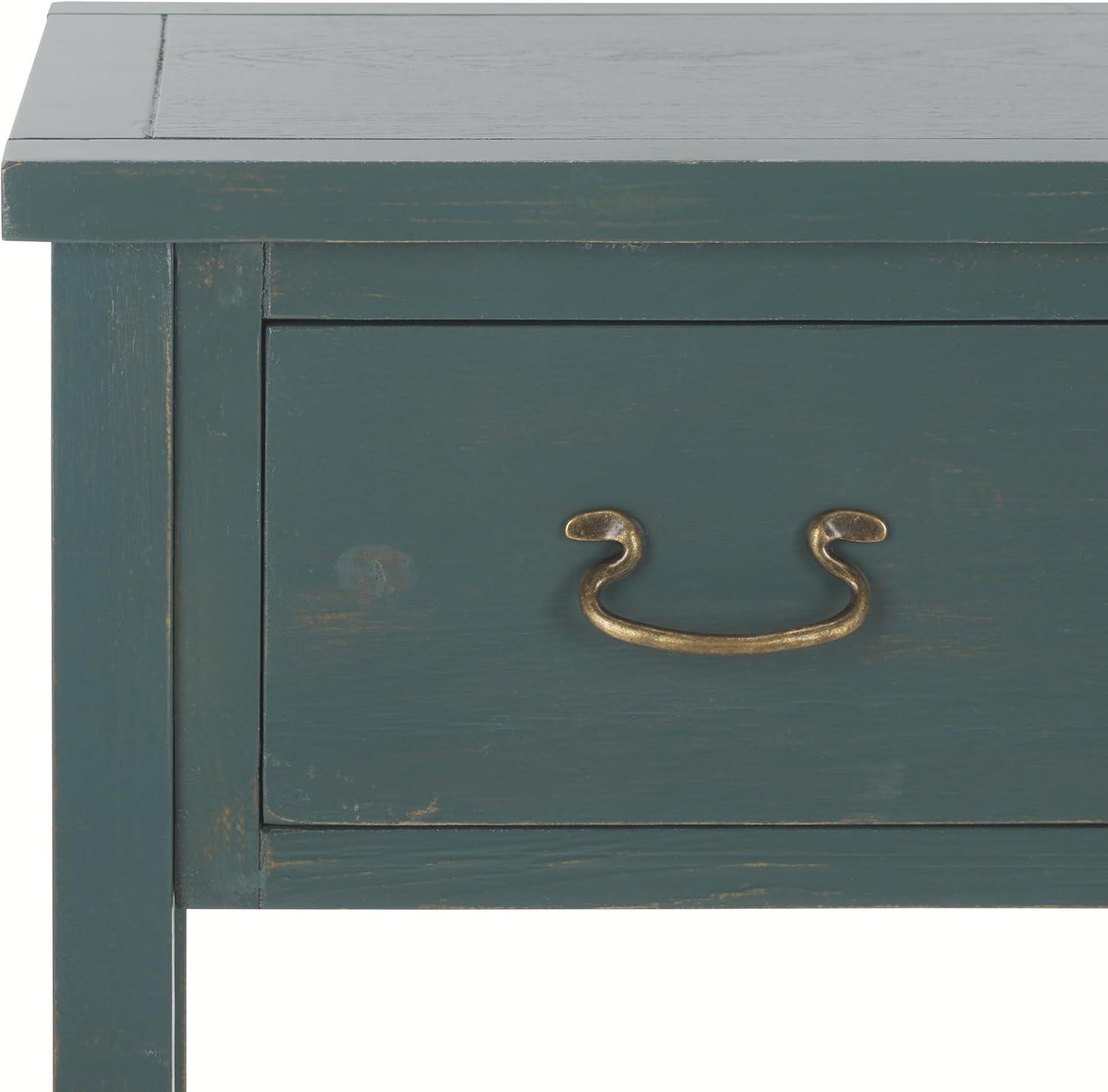 SAFAVIEH Cindy Console Table With Storage Drawers Dark Teal