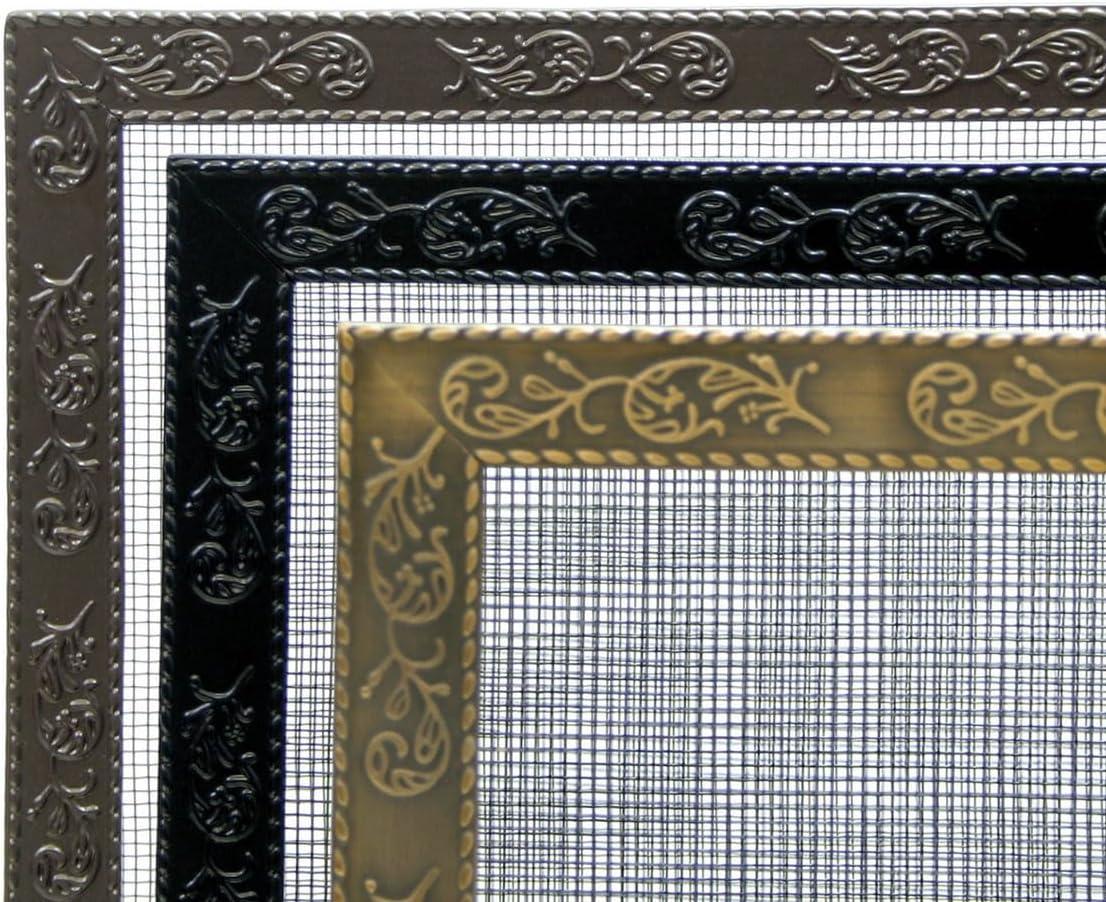 Ballard Embossed Single Panel Firescreen - Brass