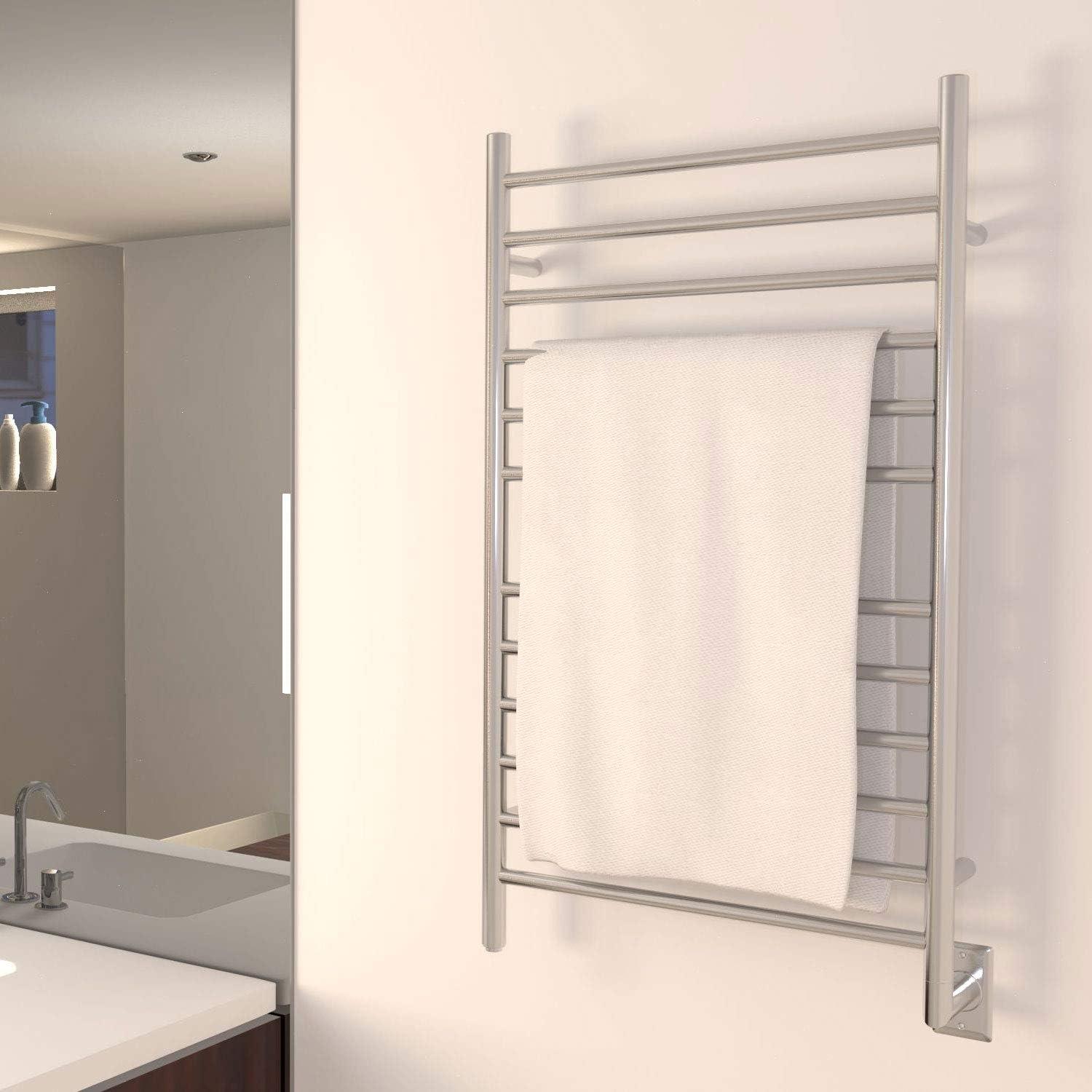 Polished Stainless Steel Wall Mounted Electric Towel Warmer