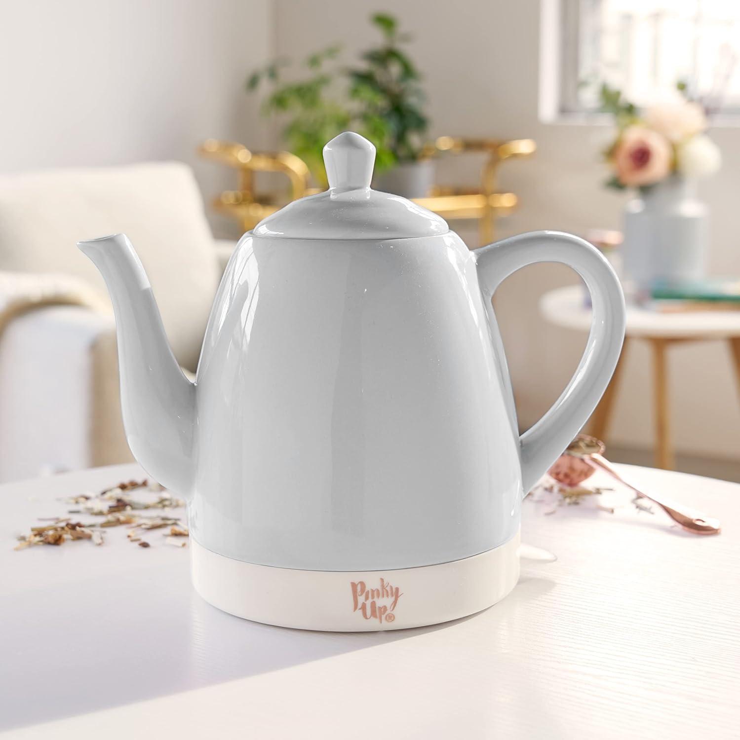 Pinky Up Noelle 1.5 Quarts Ceramic Electric Tea Kettle