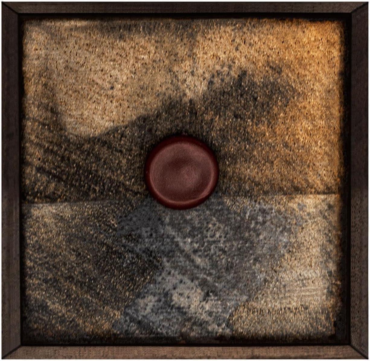 5 in. x 3-3/4 in. Stained Cherry Solid Hardwood Square Bun Foot | 4 Pack with 4 Free Insert Nuts and Drill Bit