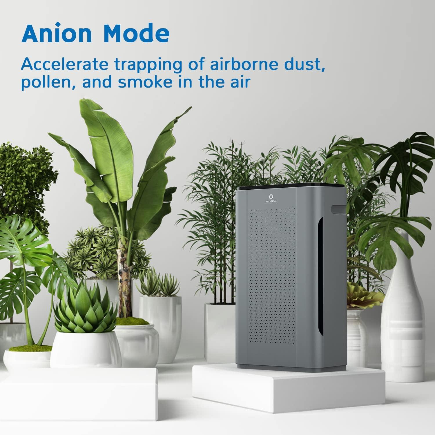 Gray HEPA Air Purifier with UV-C and WiFi Control