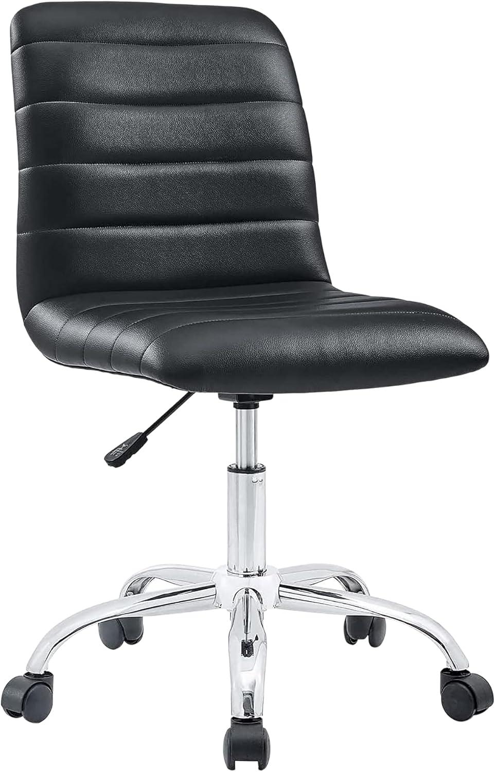 Ripple Armless Mid Back Vinyl Office Chair by Modway