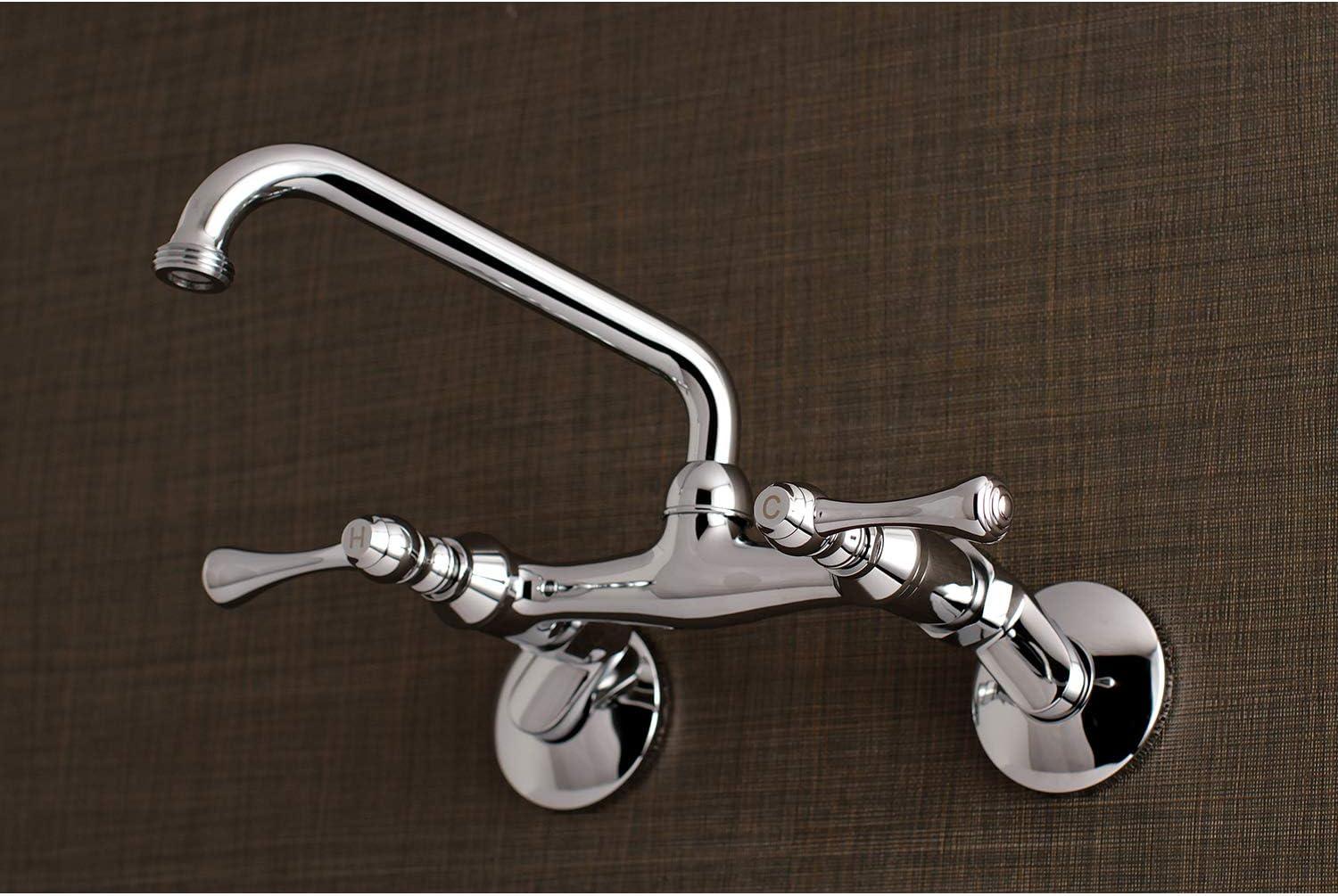 Kingston Brass Kingston Two-Handle 2-Hole Wall Mount Laundry Faucet