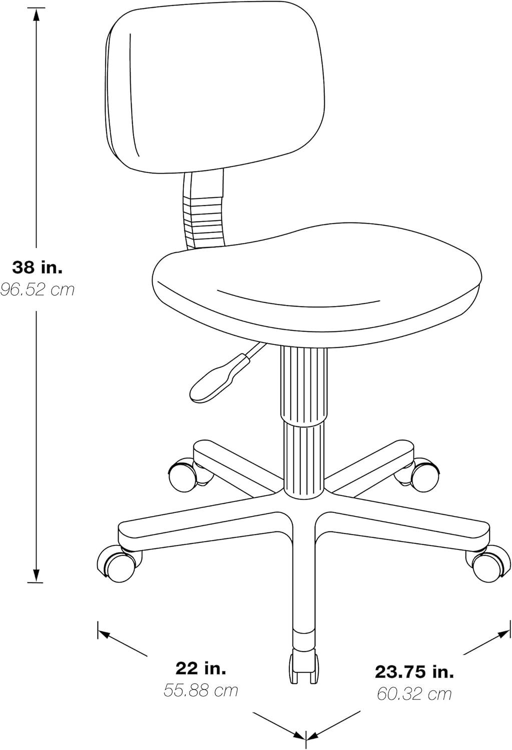 Flint Fabric Swivel Task Chair with Pneumatic Height Adjustment