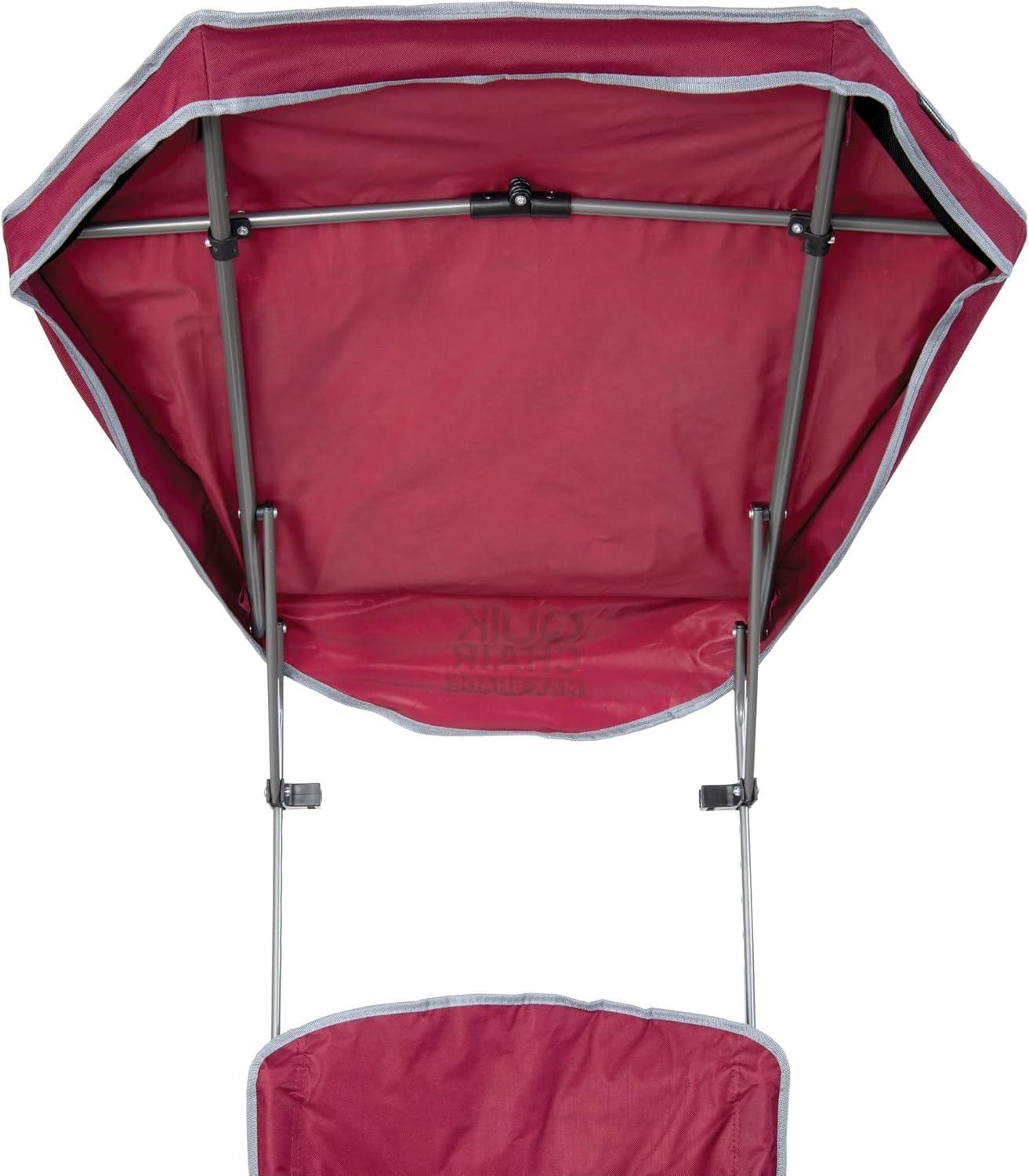 Quik Shade Max Shade High and Wide Folding Camp Tilt UV Sun Protection Canopy Chair