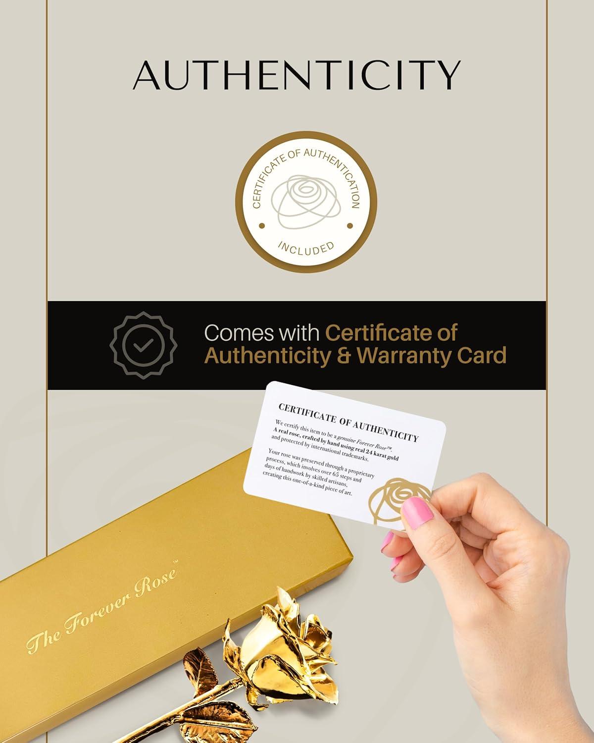 24K Gold Dipped Rose, Unique & Everlasting Real Hand Dipped in 24K Gold Rose, 11” to 12”